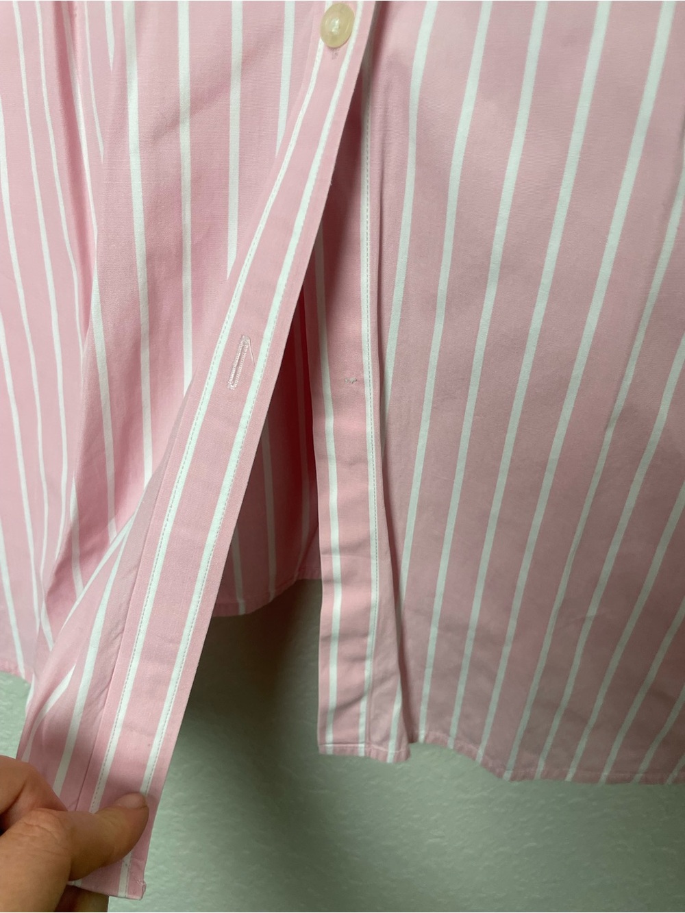 Ralph Lauren 100% Cotton Pink Stripe Dress Shirt w/Contrast Collar Size 2X As Is - Picture 8 of 10